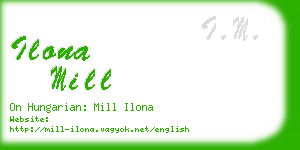 ilona mill business card
